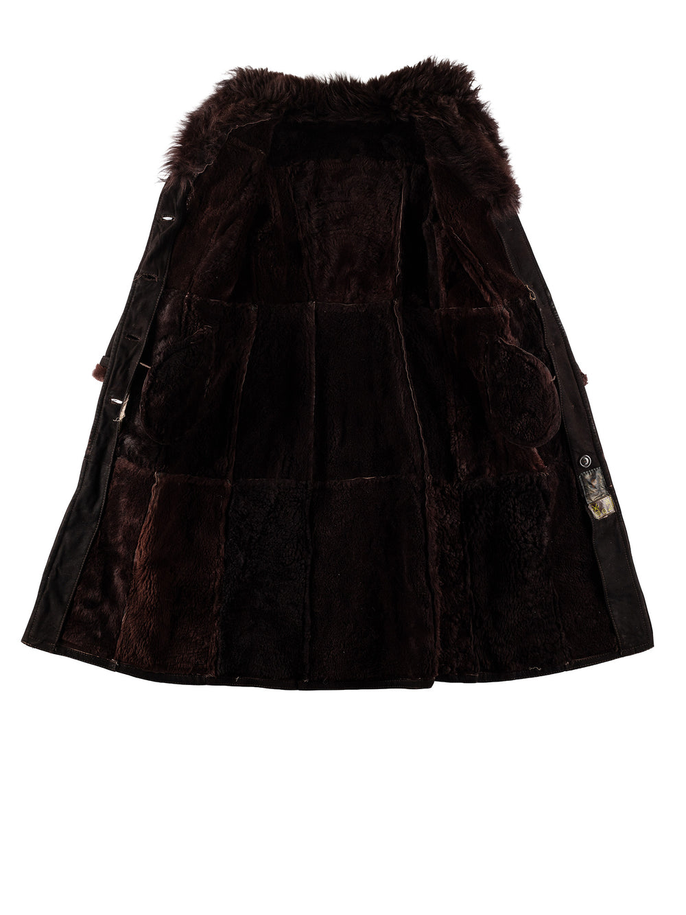 Vintage 70's Women Sheepskin Coat in BrownMN686