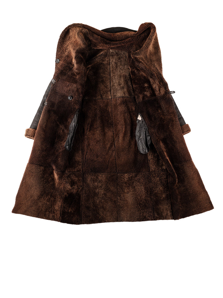 Vintage 70's Women Sheepskin Coat in BlackMN557