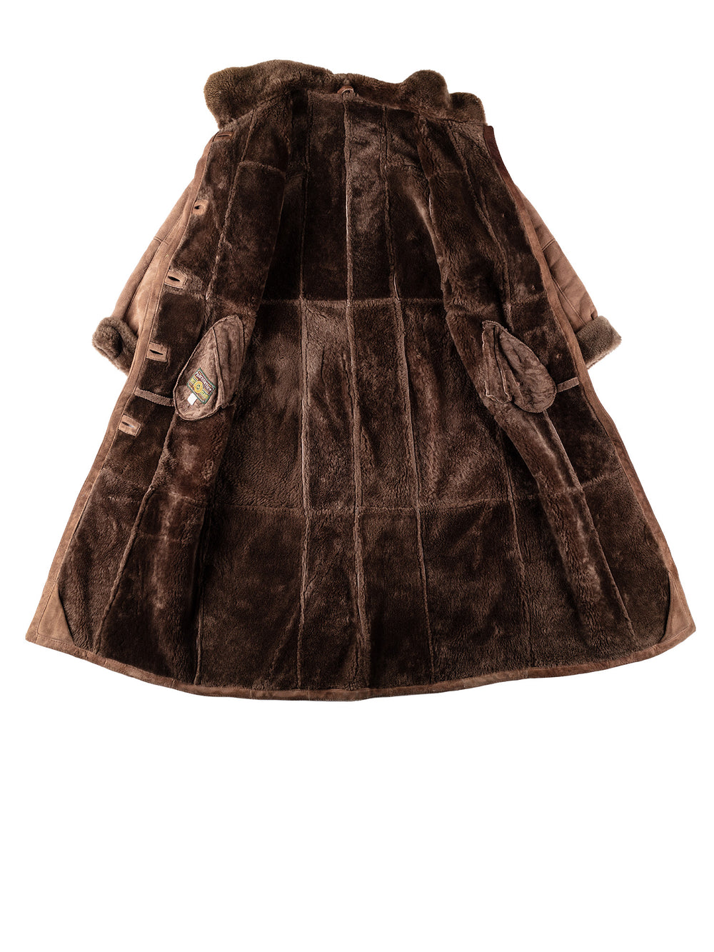 Vintage 80's Women Sheepskin Coat in BrownMN556