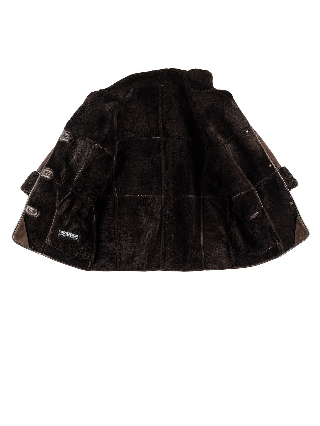 Vintage 80's Women Sheepskin Coat in BrownMN405