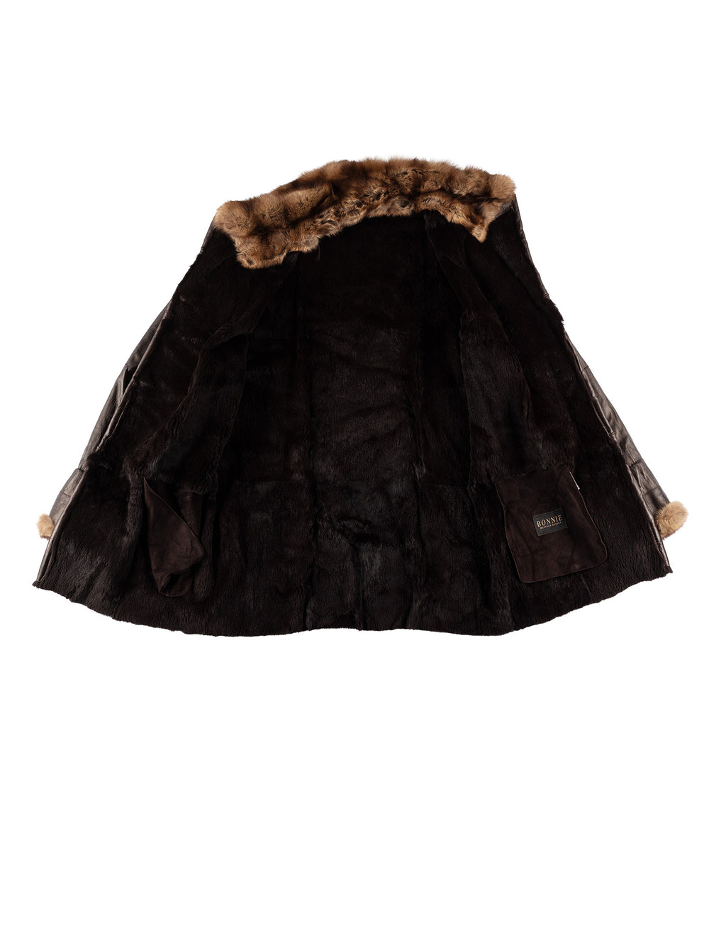 Vintage 80's Women Sheepskin Coat in BrownMN632