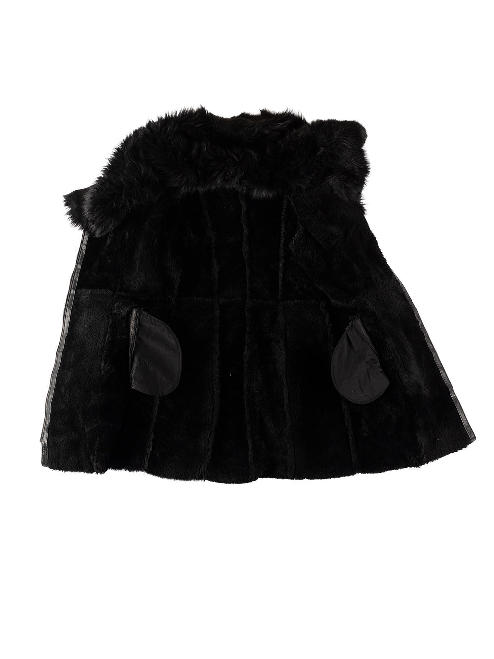 Vintage 70's Women Sheepskin Coat in BlackMN584