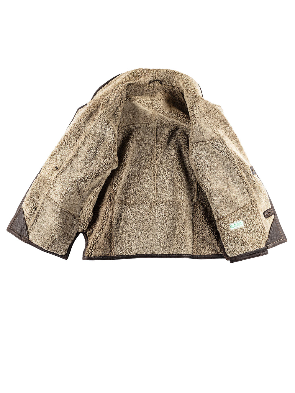 Vintage 80's Men Sheepskin Coat in BrownVN443