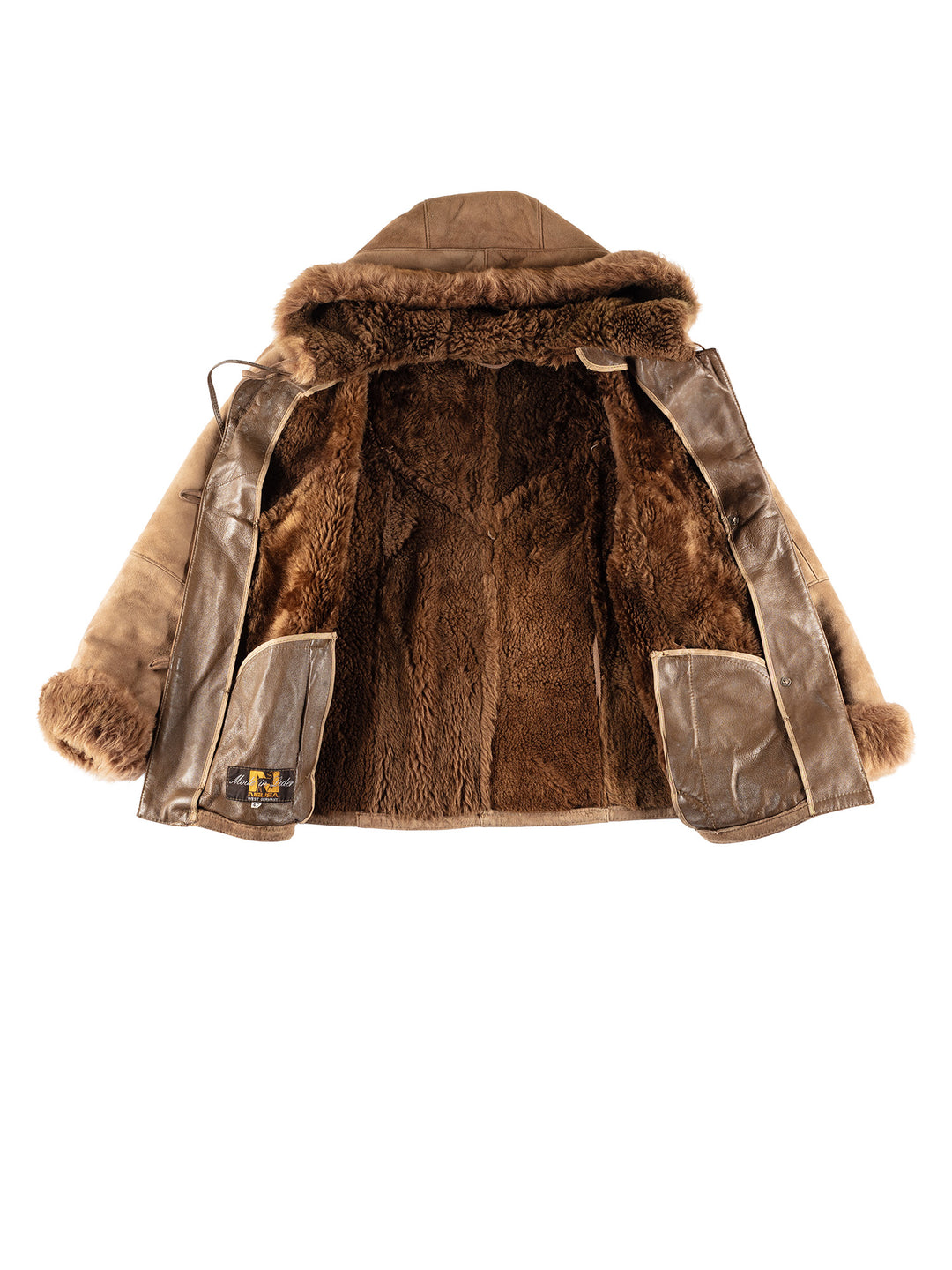 Vintage 70's Women Sheepskin Jacket in BrownMN399