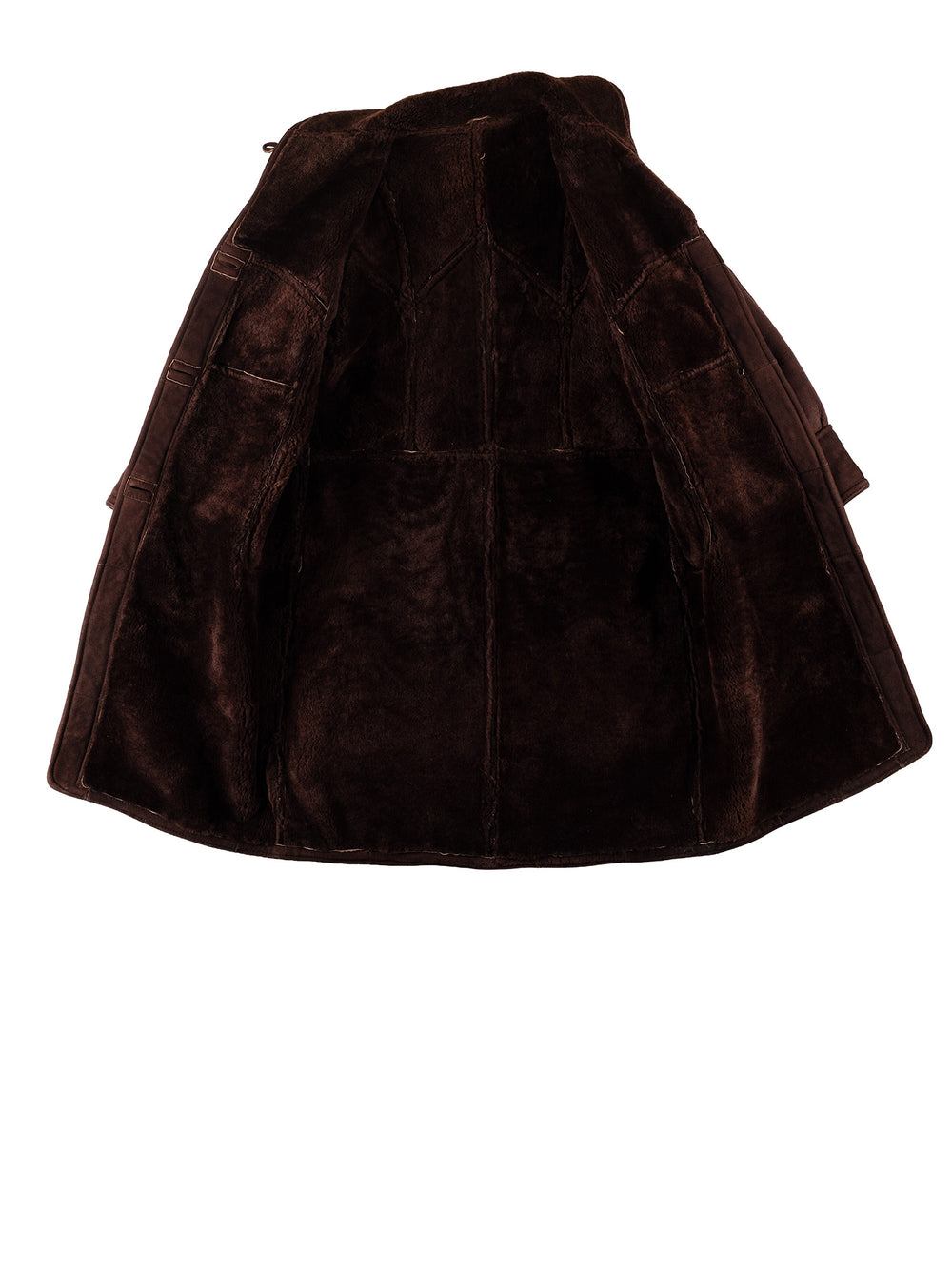 Vintage 80's Women Sheepskin Coat in BrownMN740