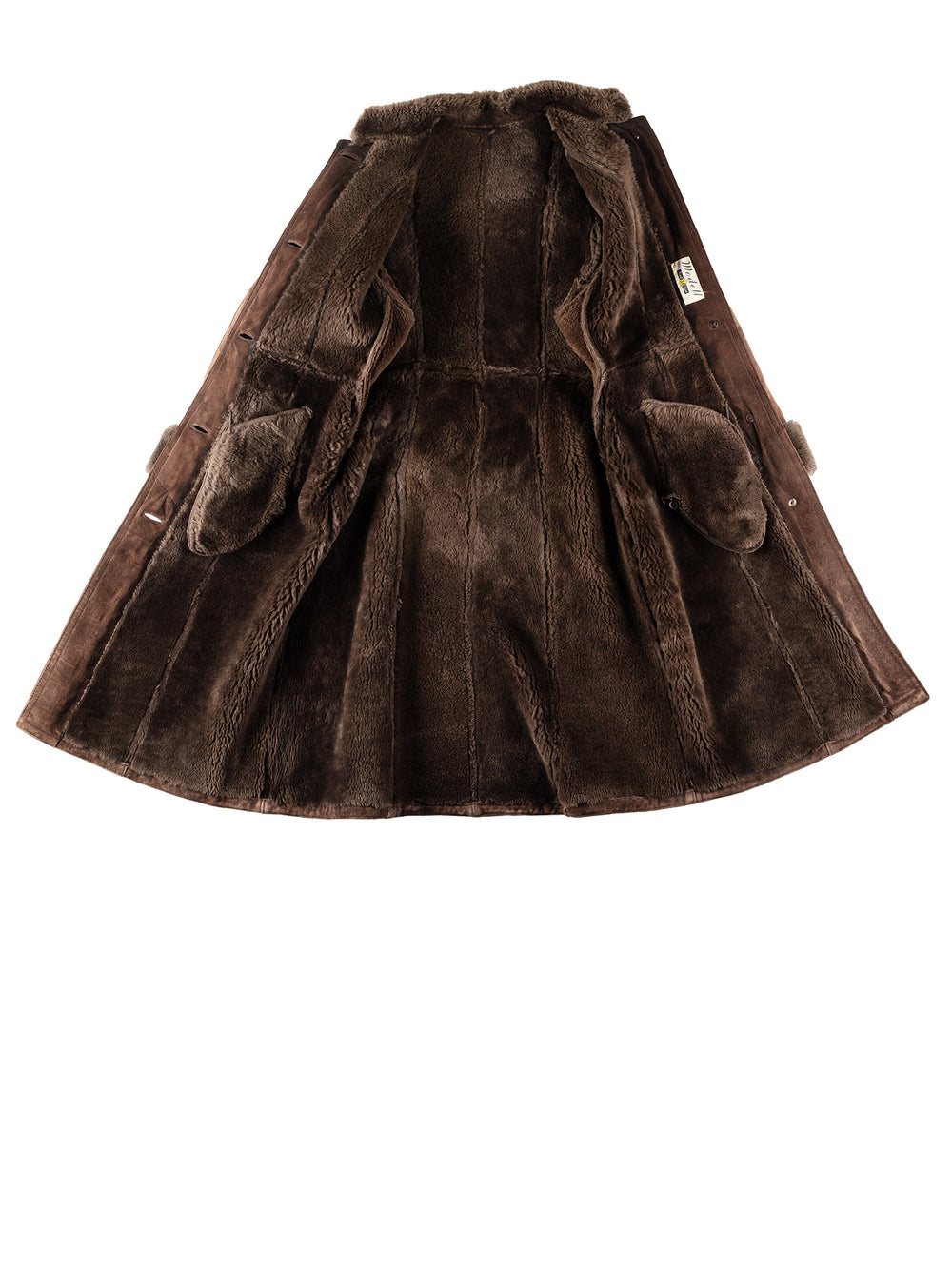 Vintage 70's Women Sheepskin Coat in BrownMN291