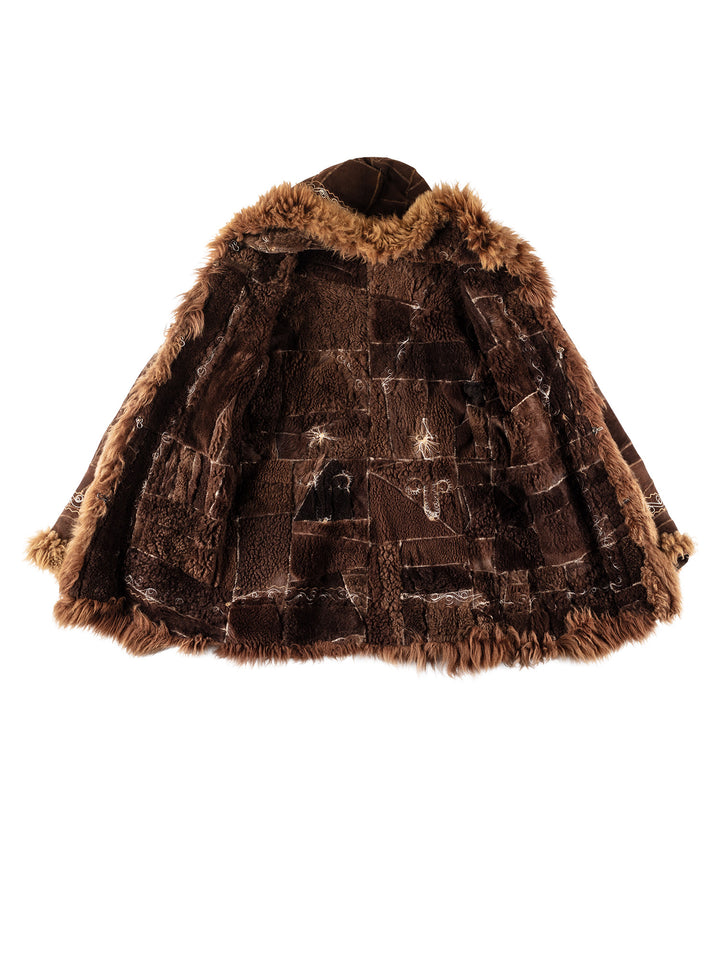 Vintage 70's Women Sheepskin Coat in BrownMN287