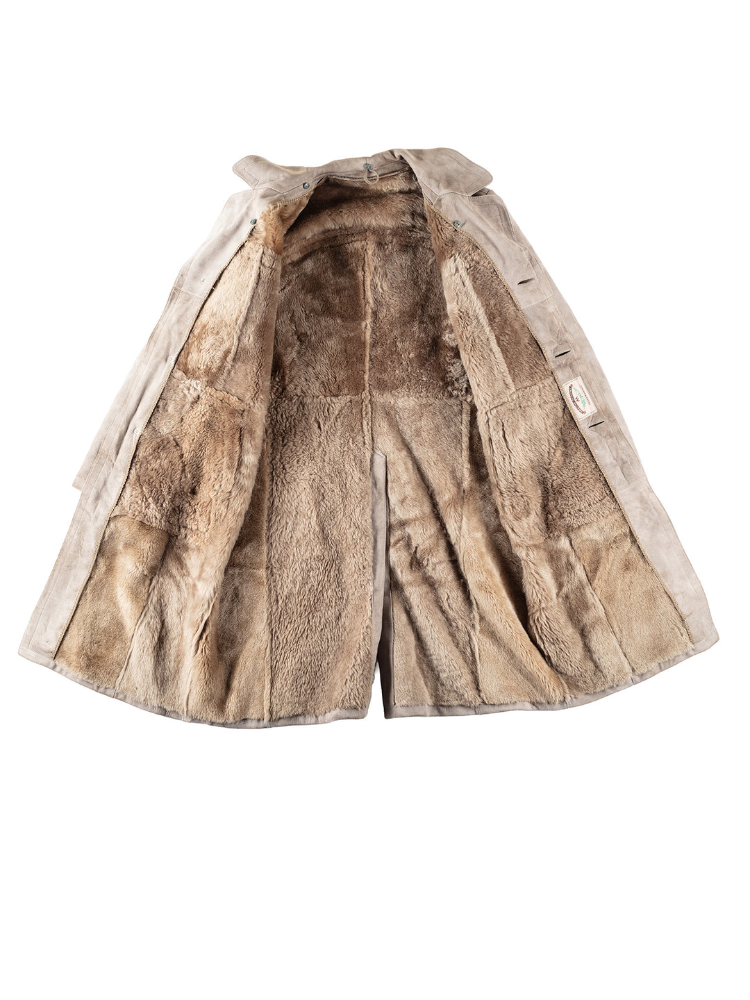 Vintage 80's Men Sheepskin Coat in GrayVN319