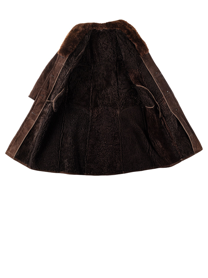 Vintage 70's Women Sheepskin Coat in BrownMN290