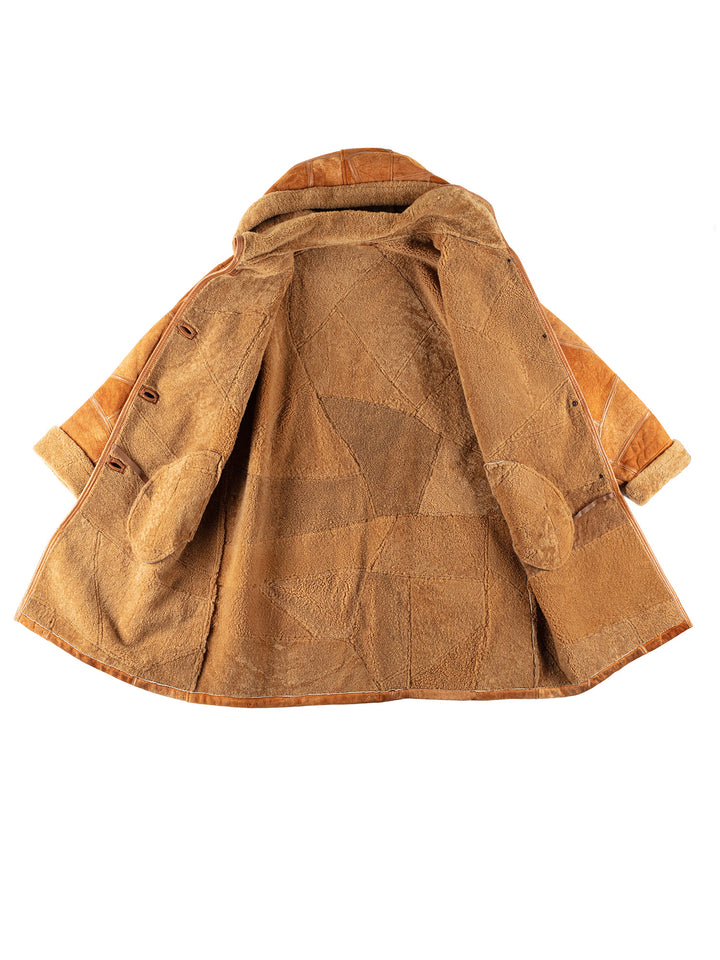 Vintage 70's Women Sheepskin Coat in BrownMN764