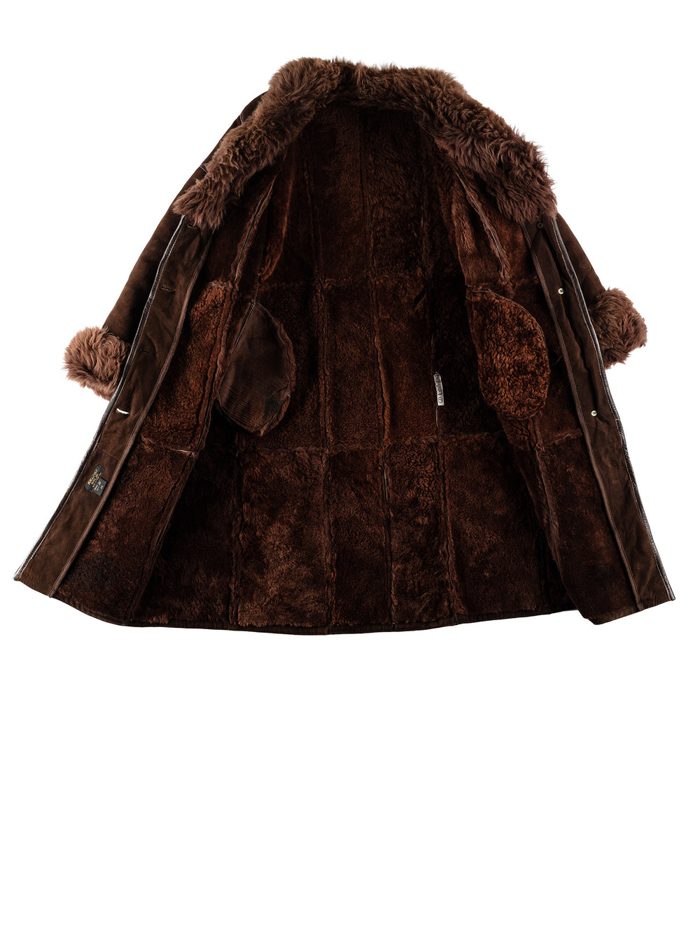 Vintage 70's Women Sheepskin Coat in BrownMN684