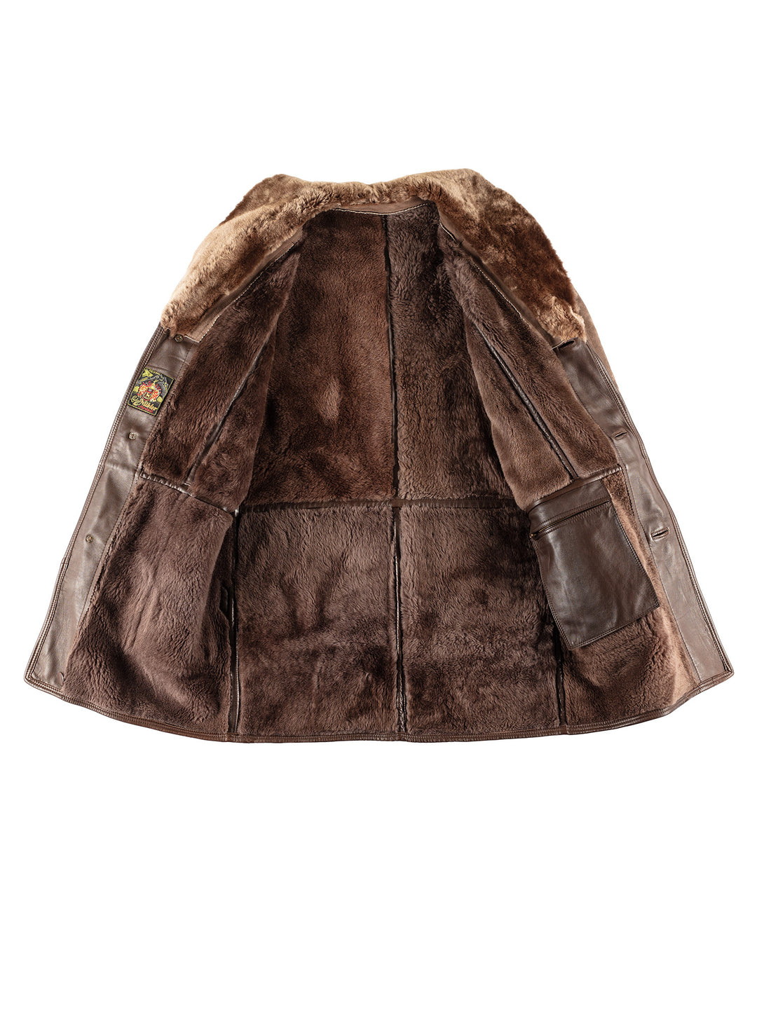 Vintage 70's Men Sheepskin Coat in BrownVN725