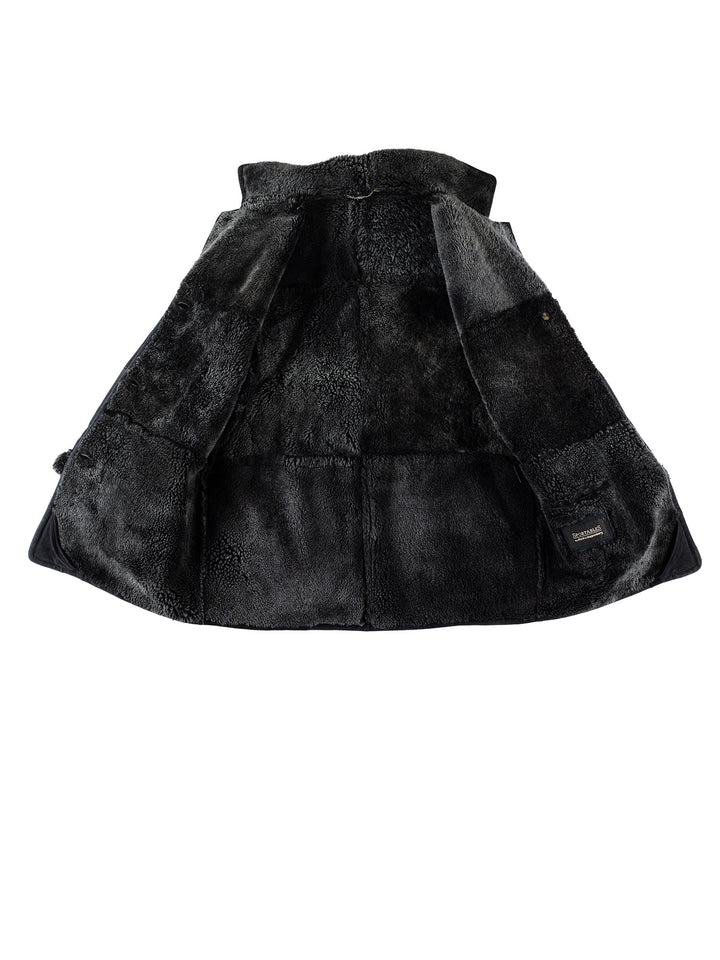 Vintage 80's Women Sheepskin Coat in BlueMN721