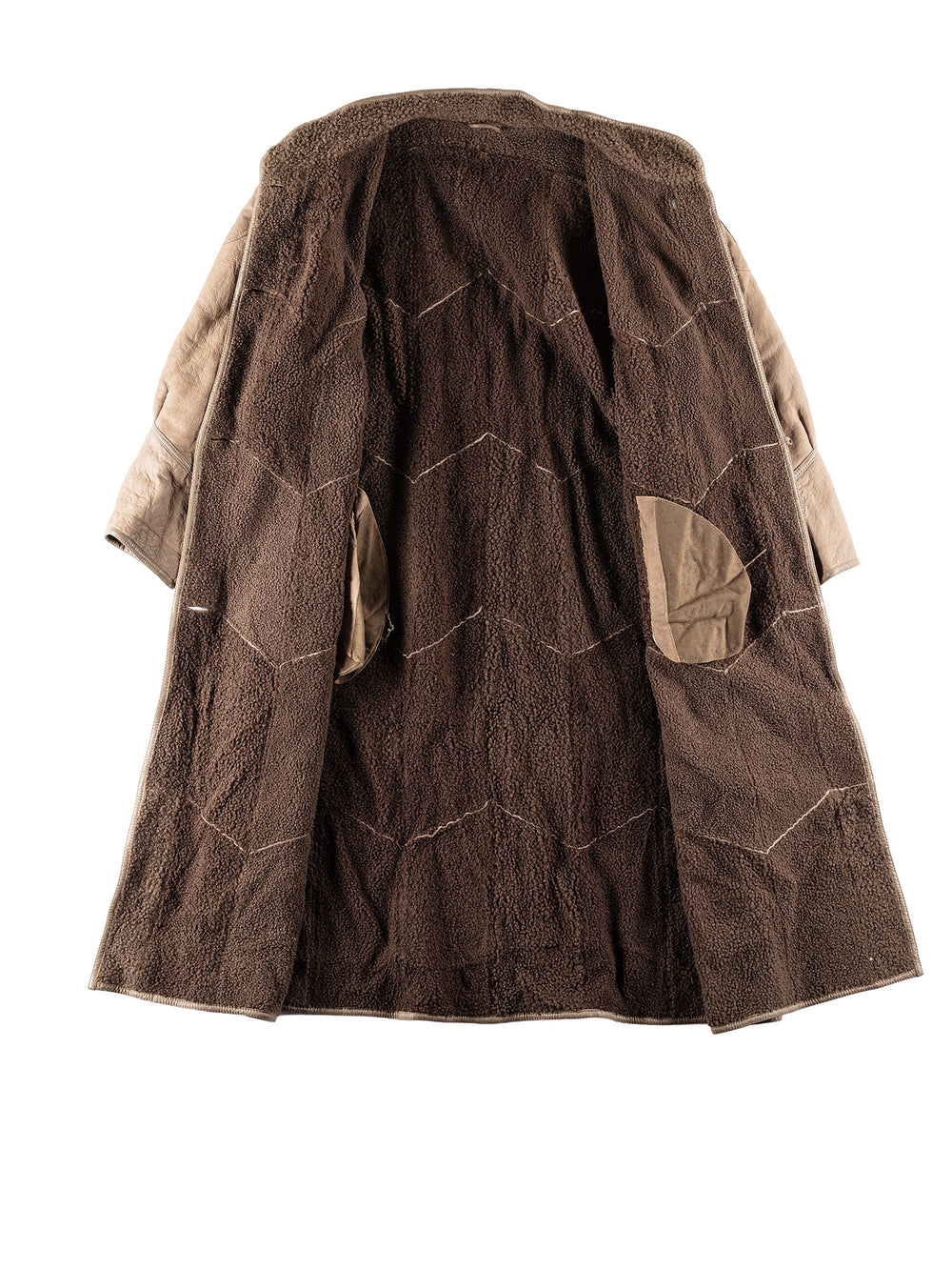 Vintage 90's Women Sheepskin Coat in BeigeMN810