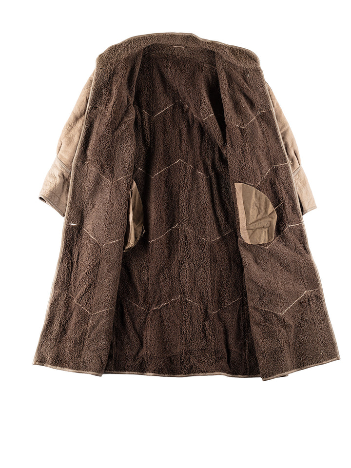 Vintage 90's Women Sheepskin Coat in BeigeMN810
