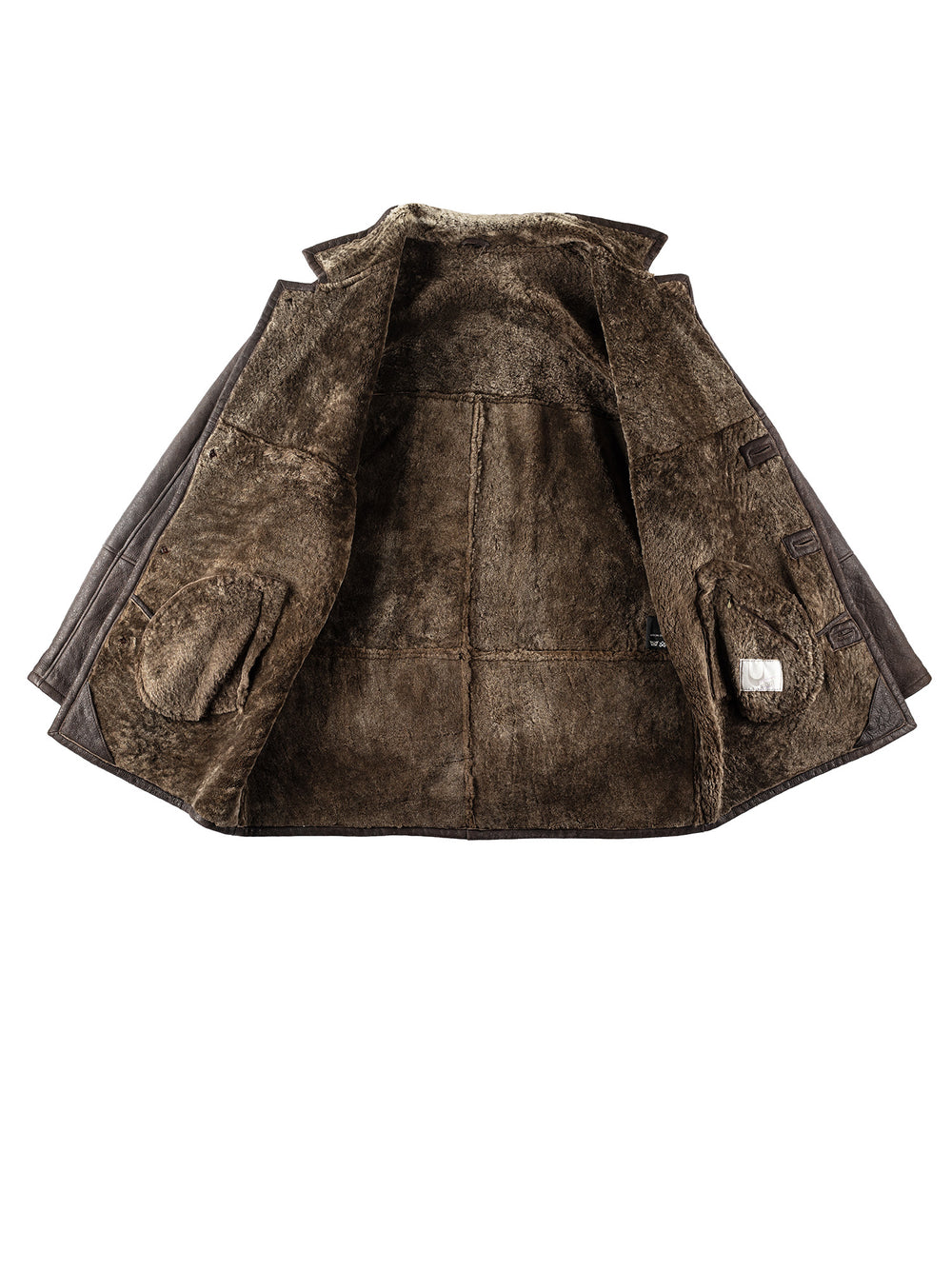 Vintage 80's Men Sheepskin Coat in BrownVN180