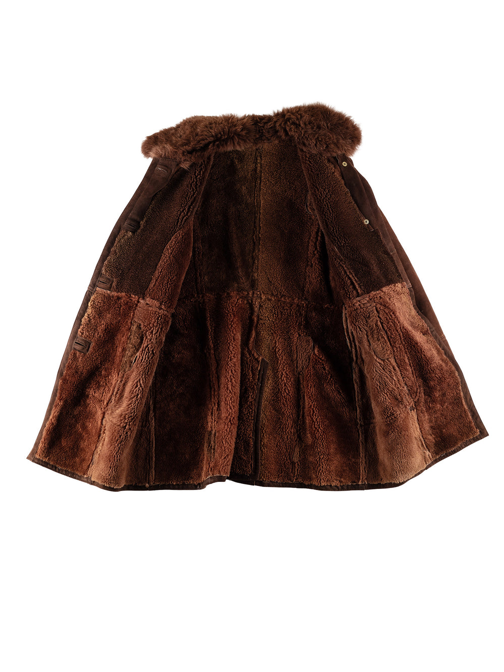 Vintage 70's Women Sheepskin Coat in BrownMN672
