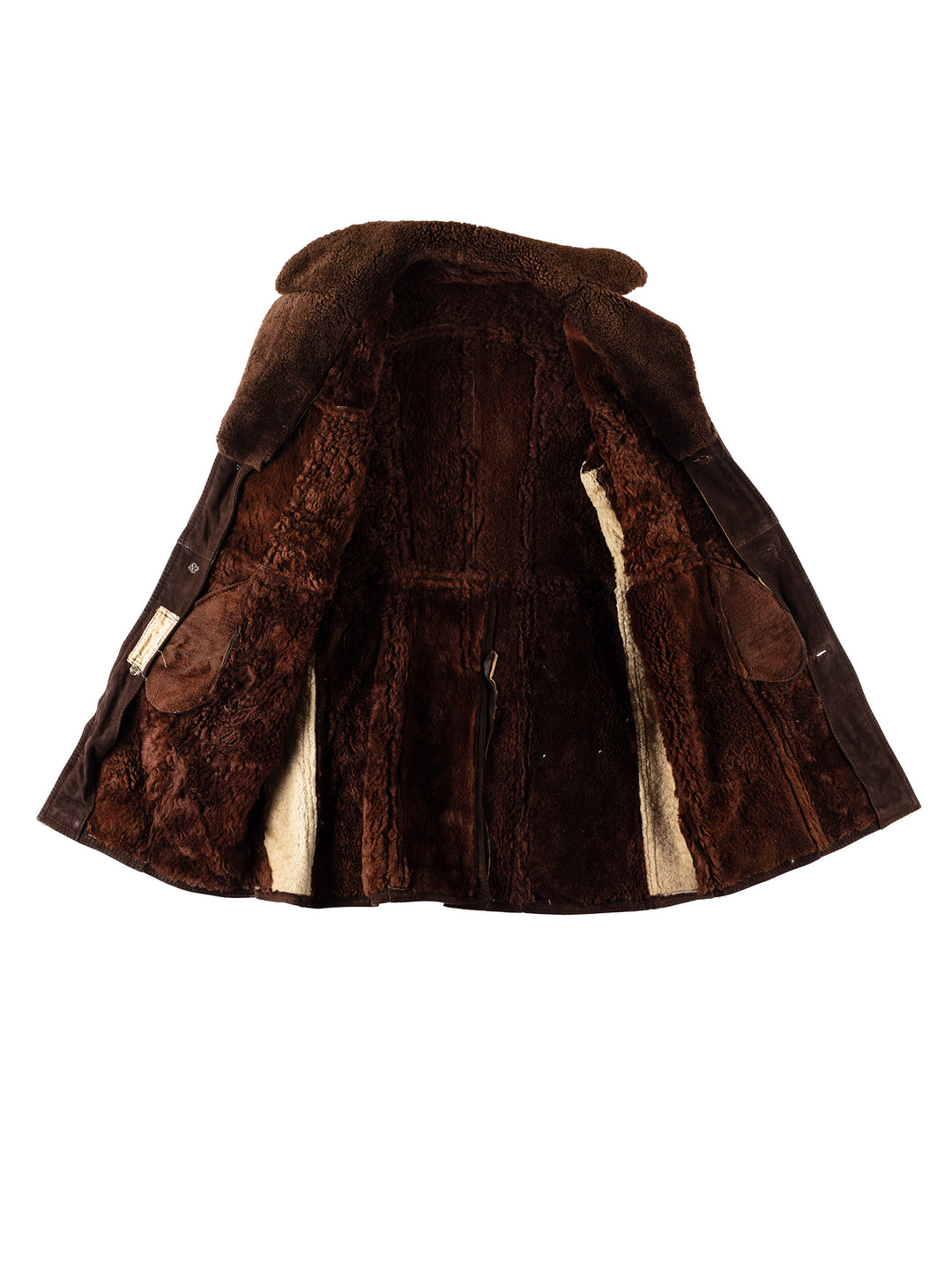 Vintage 70's Men Sheepskin Coat in BrownVN508