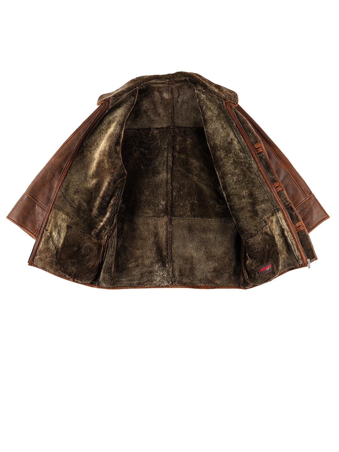 Vintage 80's Men Sheepskin Coat in BrownVN687