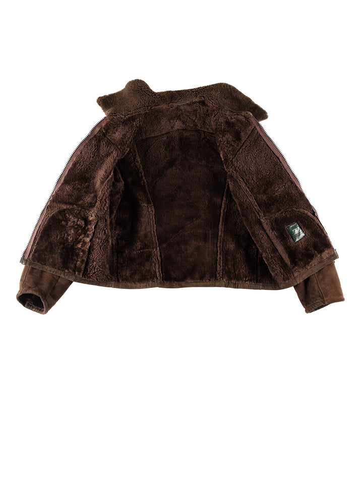 Vintage 70's Men Sheepskin Jacket in BrownVN652