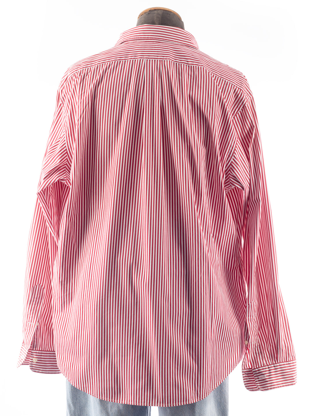 Vintage 90. gadu Vīriešu Ralph Lauren Sarkans Strīpains Krekls 