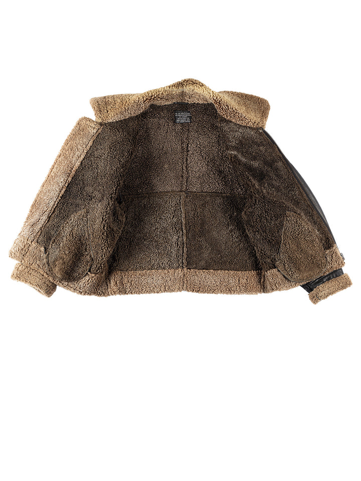 Vintage 80's Men Sheepskin Jacket in BlackVN271