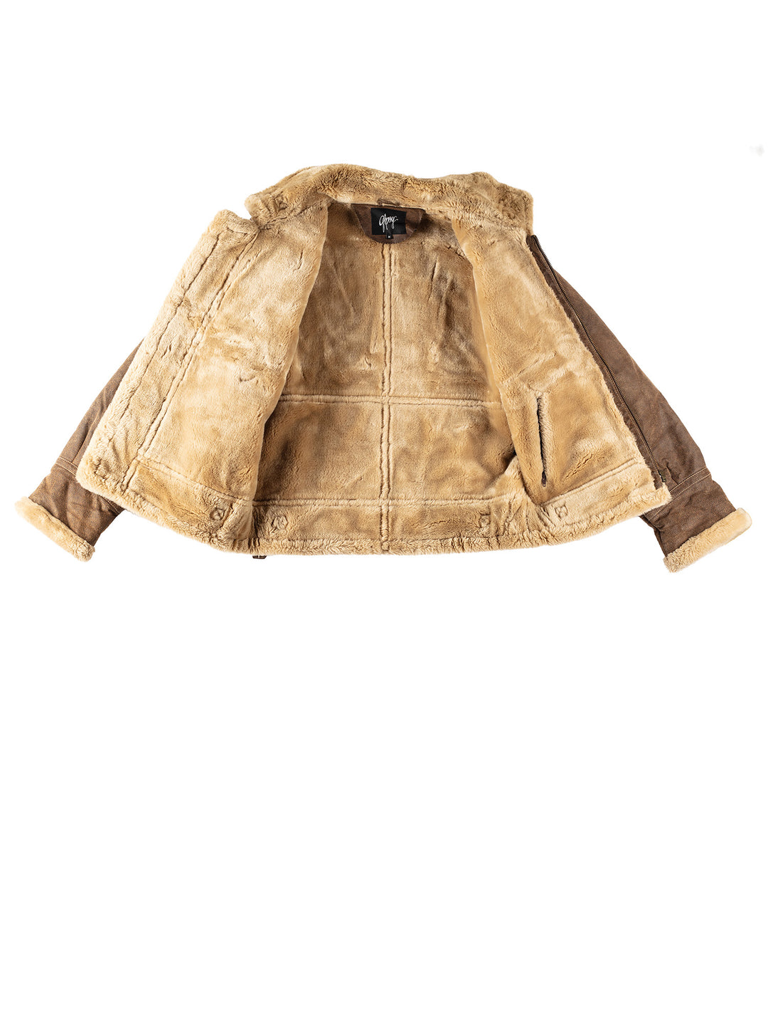 Vintage 90's Men Sherpa Jacket in BrownVN356