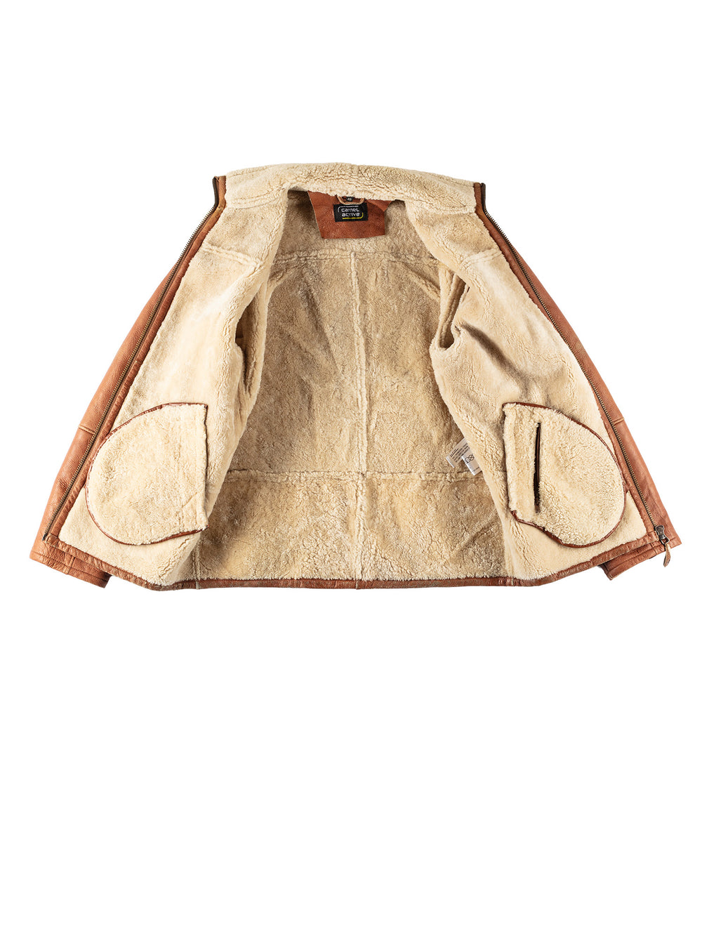 Vintage 80's Men Sheepskin Coat in BrownVN522