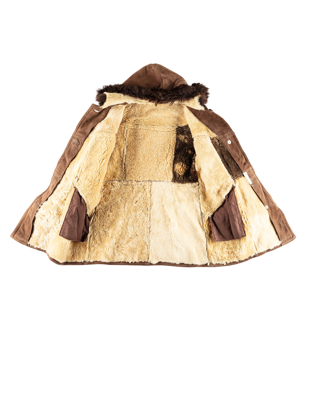 Vintage 70's Women Sheepskin Coat in BrownMN429