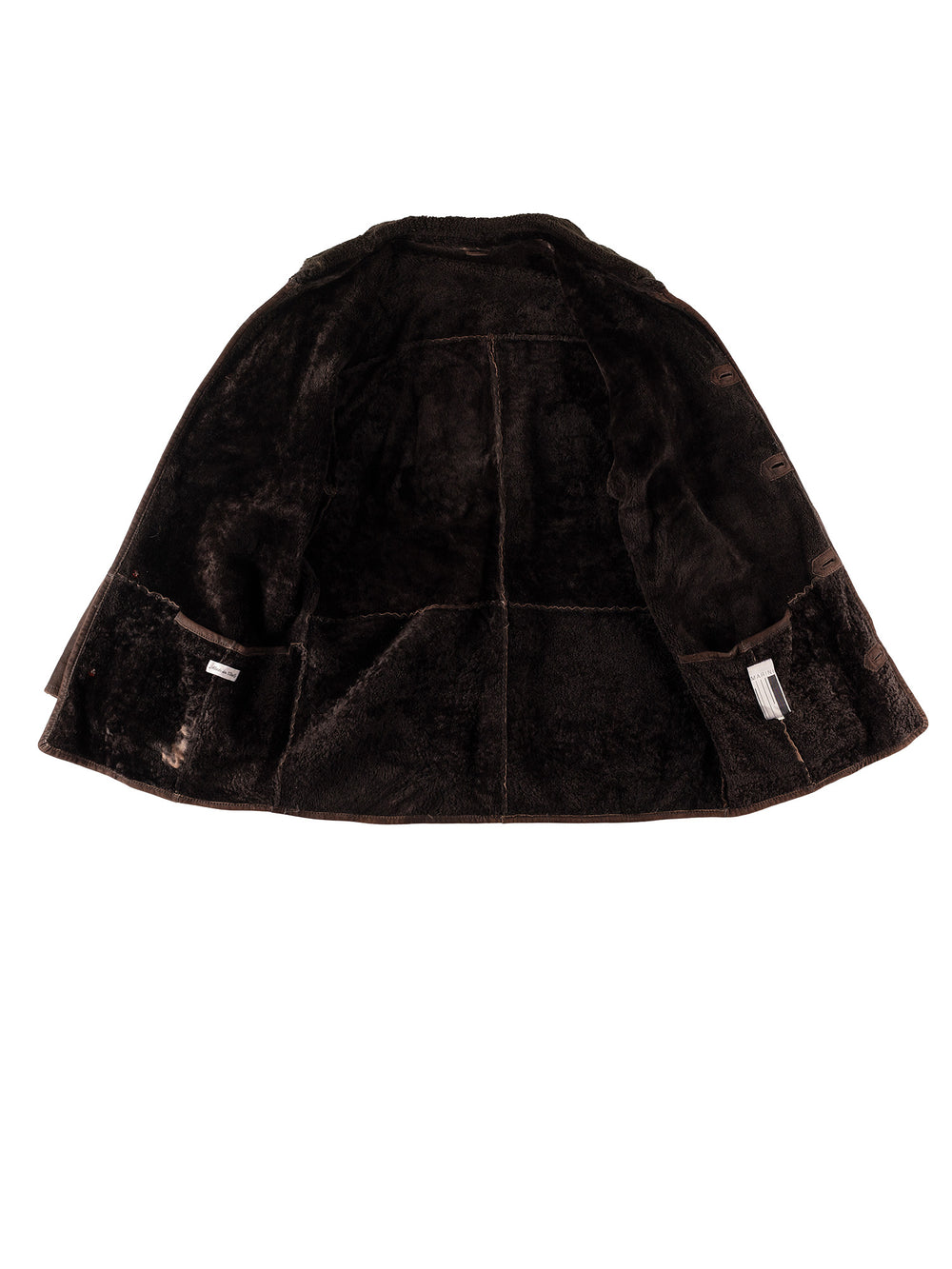 Vintage 80's Men Sheepskin Coat in BrownVN520