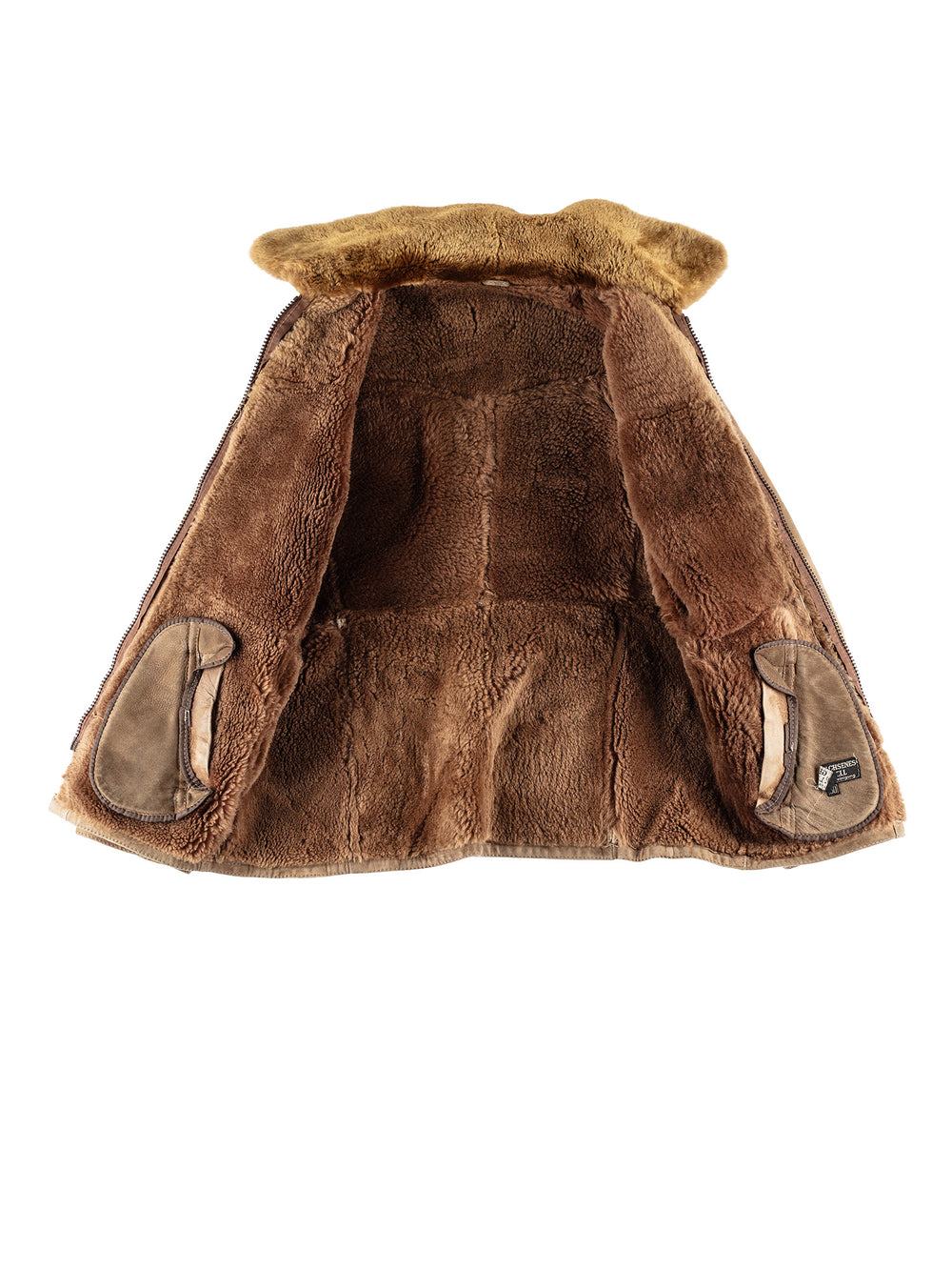 Vintage 70's Men Sheepskin Jacket in BeigeVN740