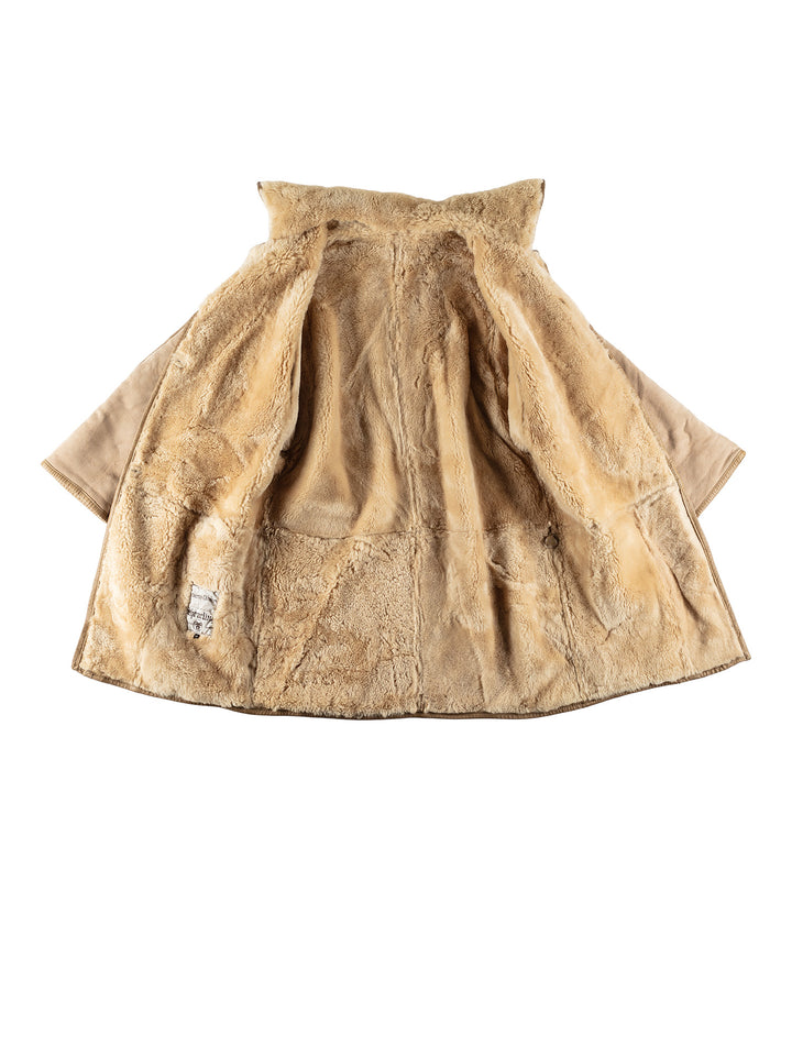 Vintage 70's Women Sheepskin Coat in BeigeMN675