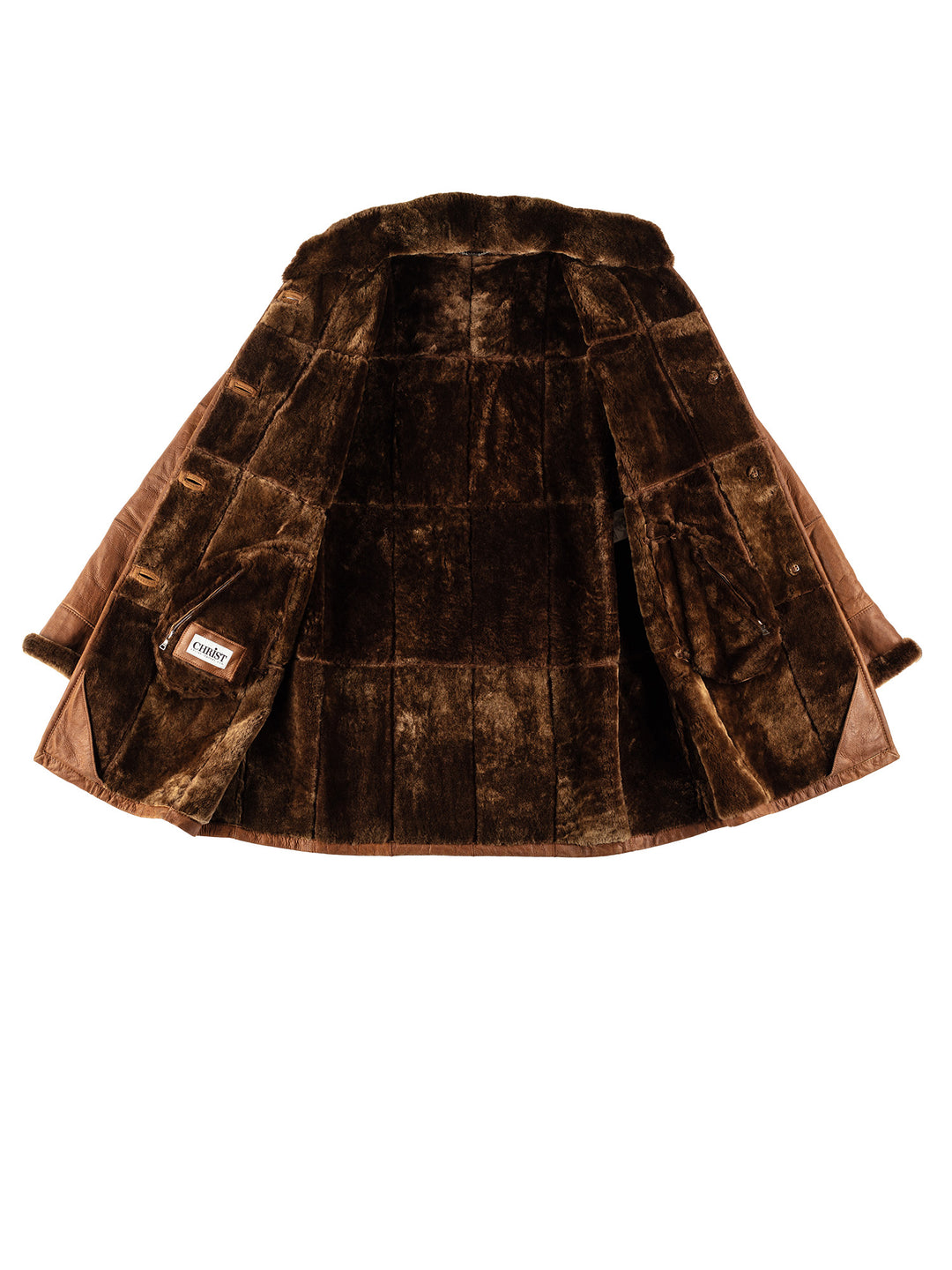 Vintage 80's Women Sheepskin Coat in BrownMN749
