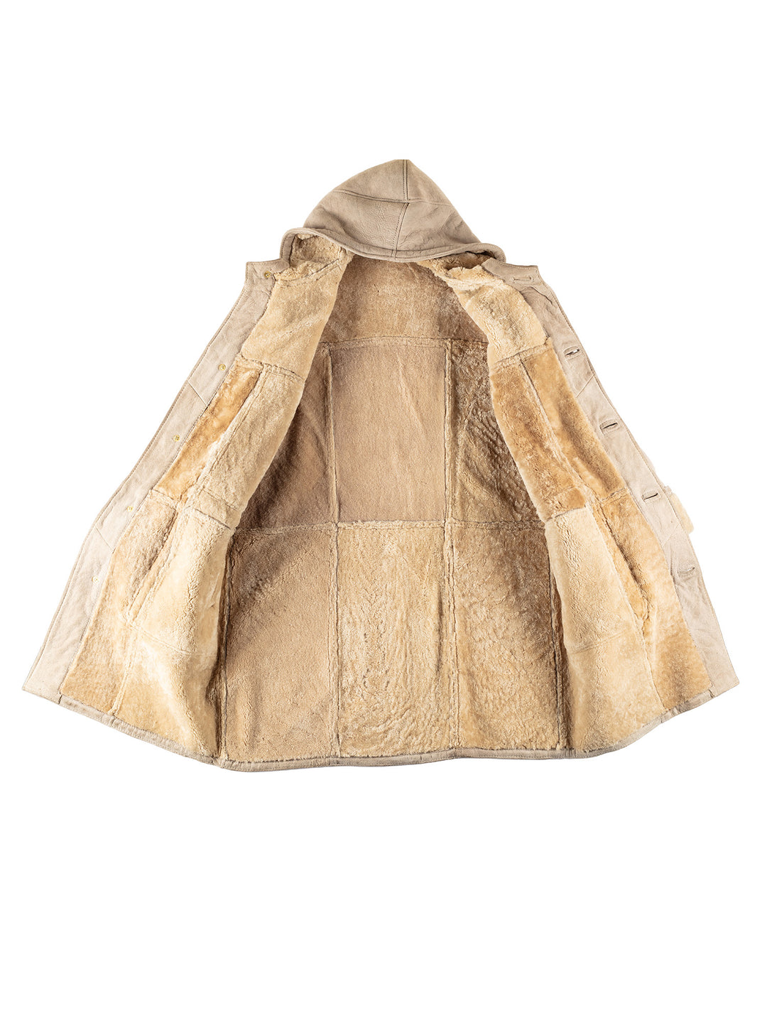 Vintage 80's Men Sheepskin Coat in BeigeVN674