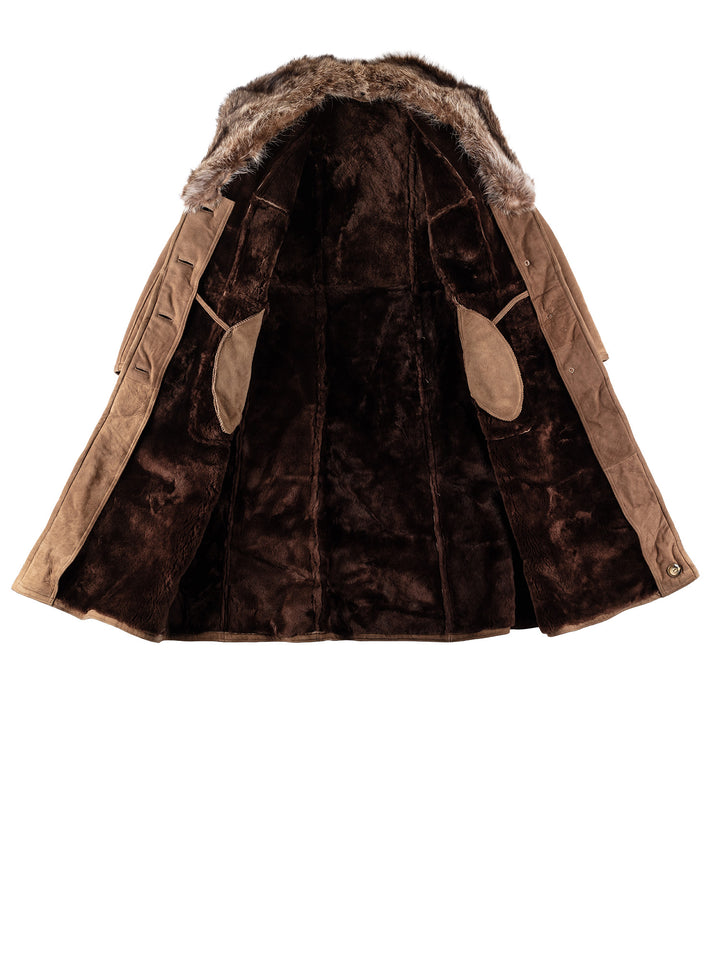 Vintage 70's Women Sheepskin Coat in BrownMN644