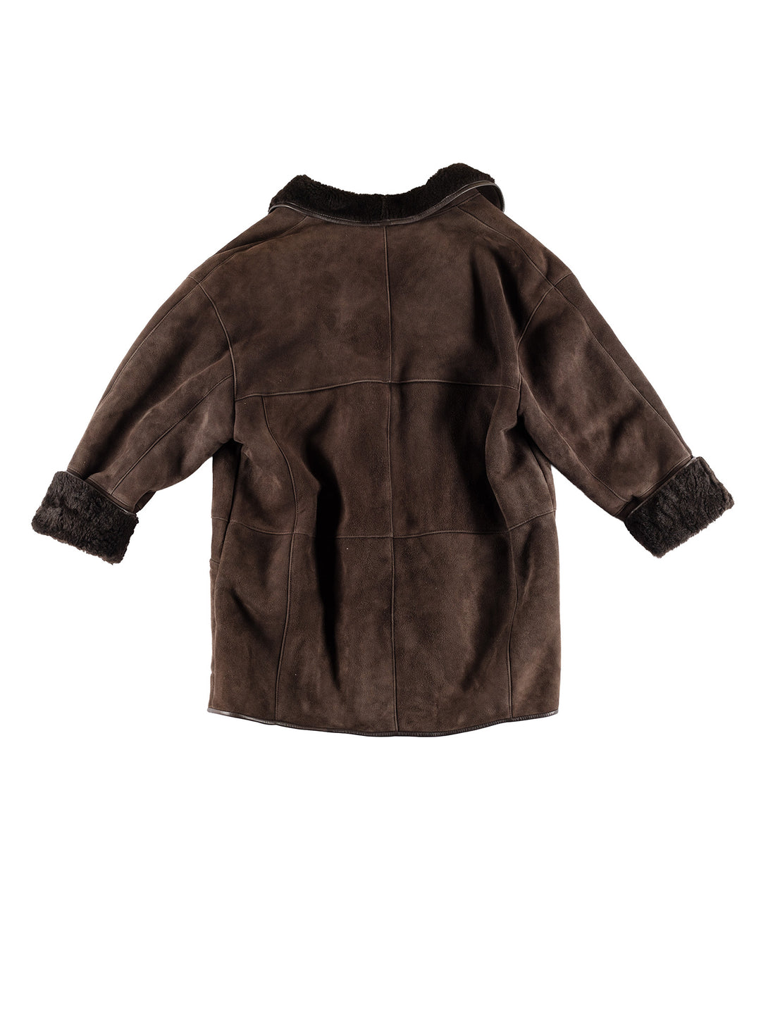 Vintage 80's Women Sheepskin Coat in BrownMN405