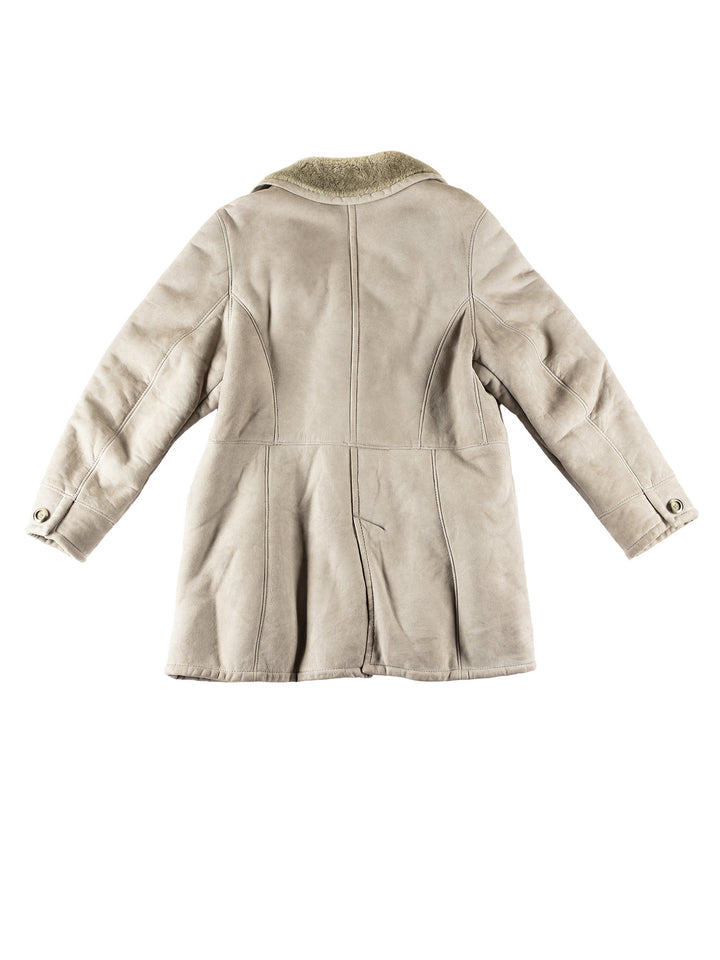 Vintage 70's Men Sheepskin Coat in GrayVN650