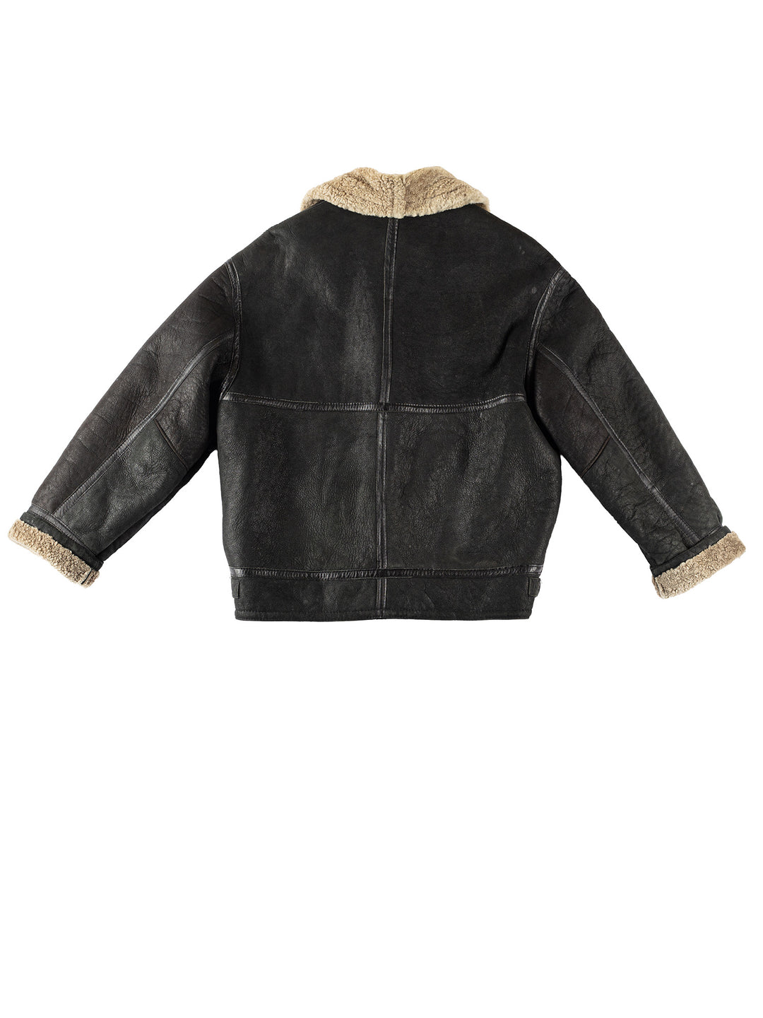 Vintage 80's Men Sheepskin Jacket in BlackVN272