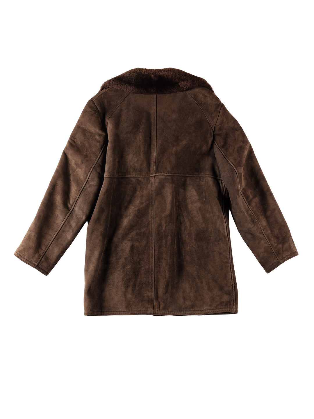 Vintage 70's Men Faux Sheepskin Coat in BrownVN337