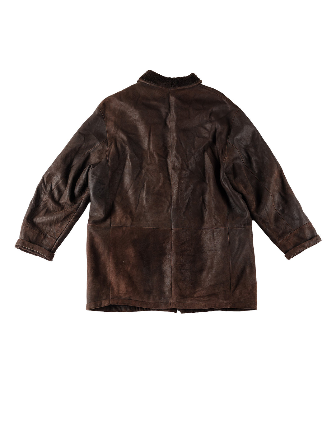 Vintage 80's Men Sheepskin Coat in BrownMN513