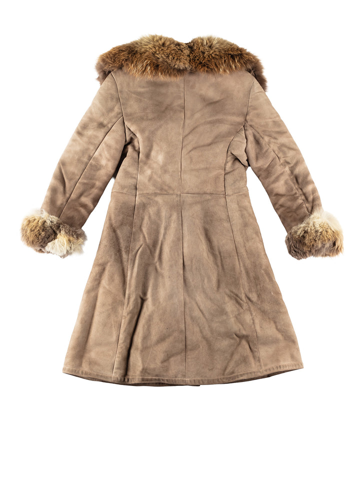 Vintage 70's Women Sheepskin Coat in BrownMN642