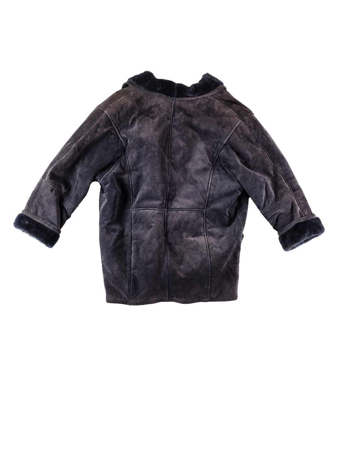 Vintage 80's Women Faux Sheepskin Coat in PurpleMN269
