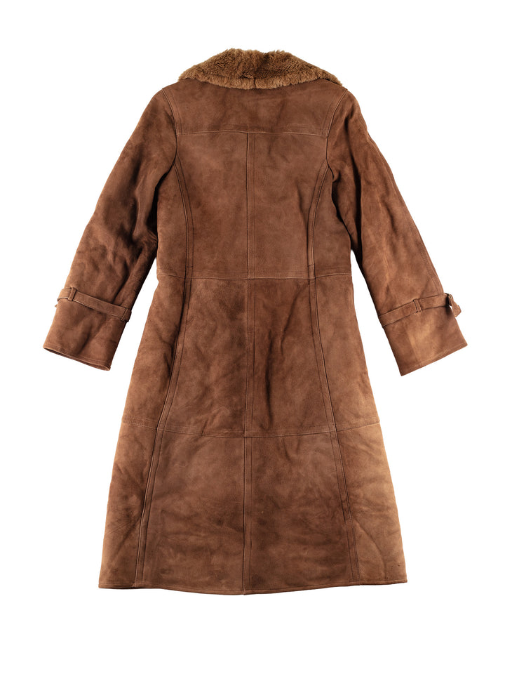 Vintage 70's Women Sheepskin Coat in BrownMN647