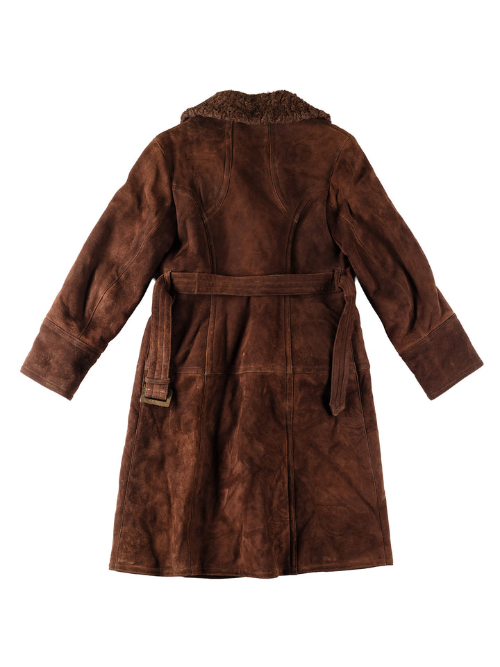 Vintage 70's Women Sheepskin Coat in BrownMN316