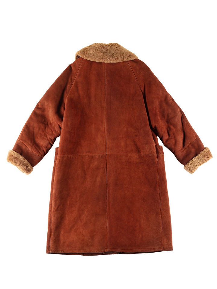 Vintage 70's Women Sheepskin Coat in BrownMN768
