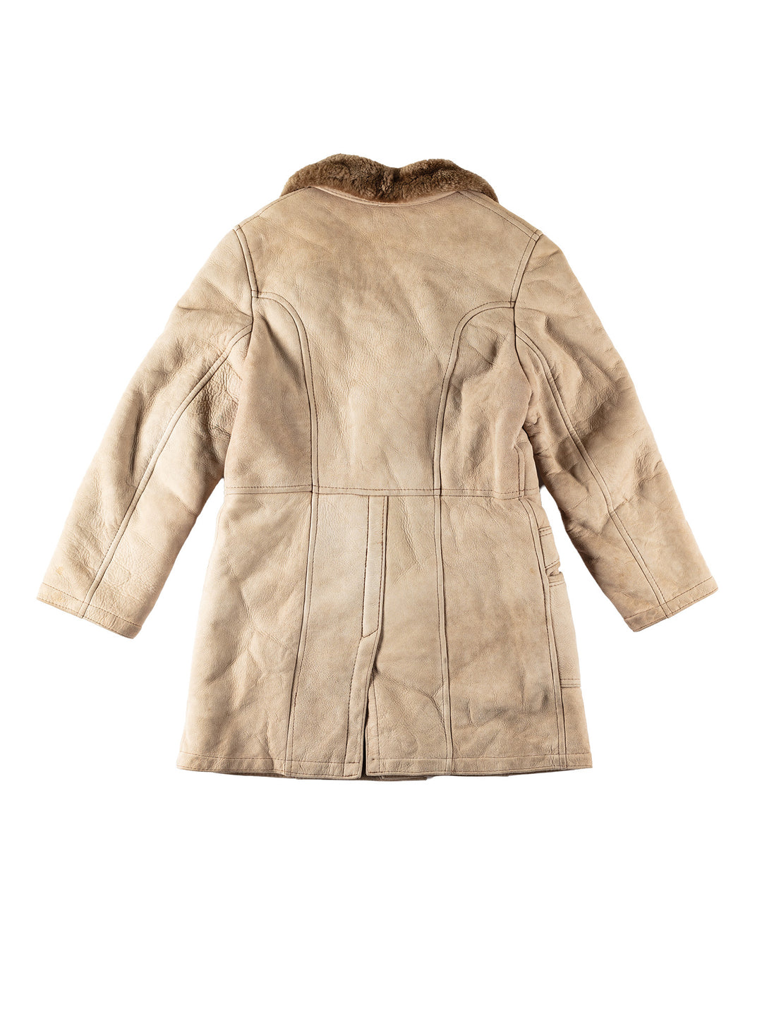 Vintage 70's Men Sheepskin Coat in BeigeVN515