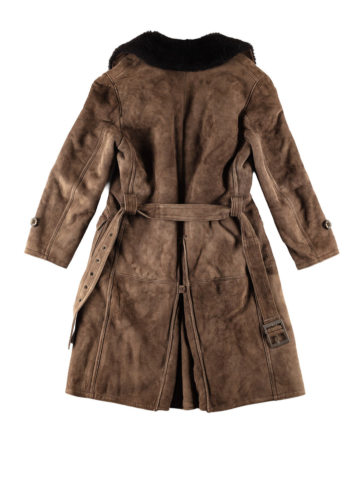 Vintage 70's Men Sheepskin Coat in BrownVN724