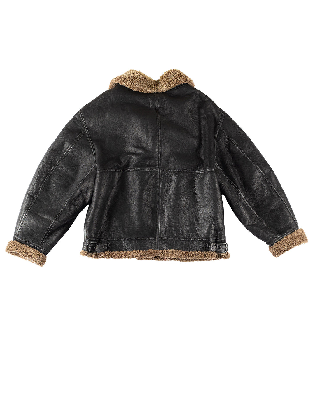 Vintage 80's Men Sheepskin Jacket in BlackVN271