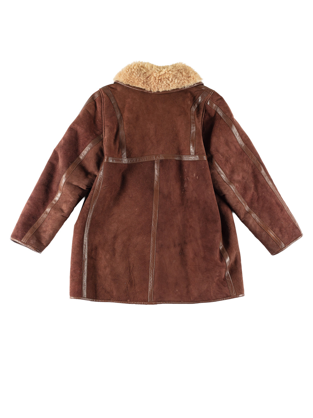 Vintage 80's Women Sheepskin Coat in BrownMN770