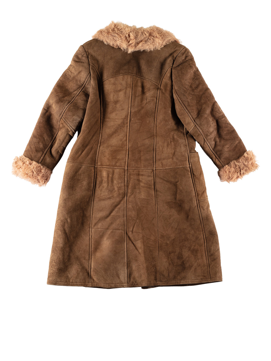 Vintage 70's Women Sheepskin Coat in BrownMN735